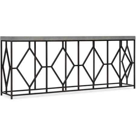 Metal and Concrete Console Table